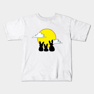 Bunny Rabbit Silhouette | Easter Kids T-Shirt